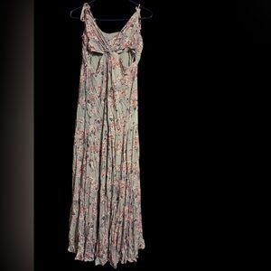 Floral  Maxi Dress with Tie Straps
